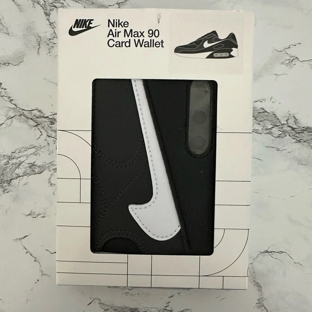 Nike Air Max 90 Card Wallet Black White Men’s One Size